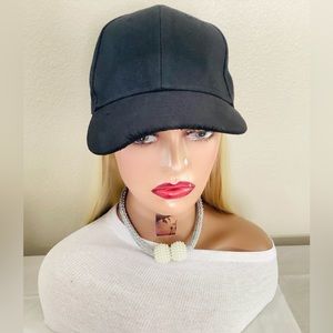 Synthetic silky Baseball wig cap silky Fashion every day need wig for women